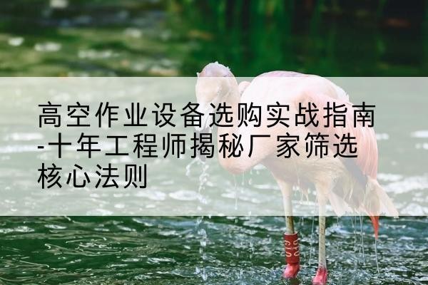 固安剪叉式升降机厂家-高空作业设备选购实战指南-十年工程师揭秘厂家筛选核心法则
