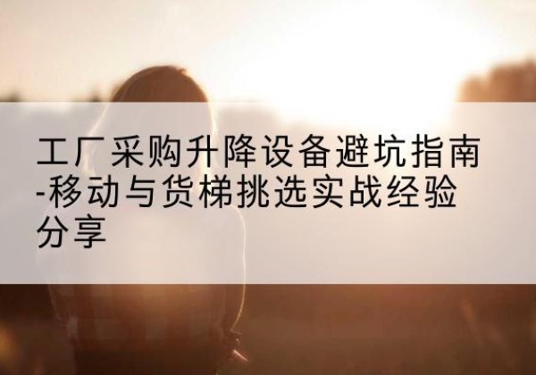 固安移动式升降机怎么选-工厂采购升降设备避坑指南-移动与货梯挑选实战经验分享